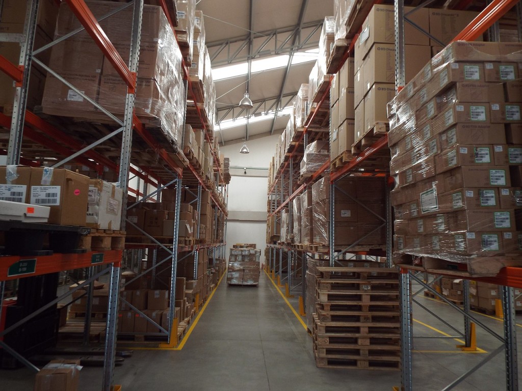 Most warehouses have narrow aisles and shelving that is tightly packed into the space.