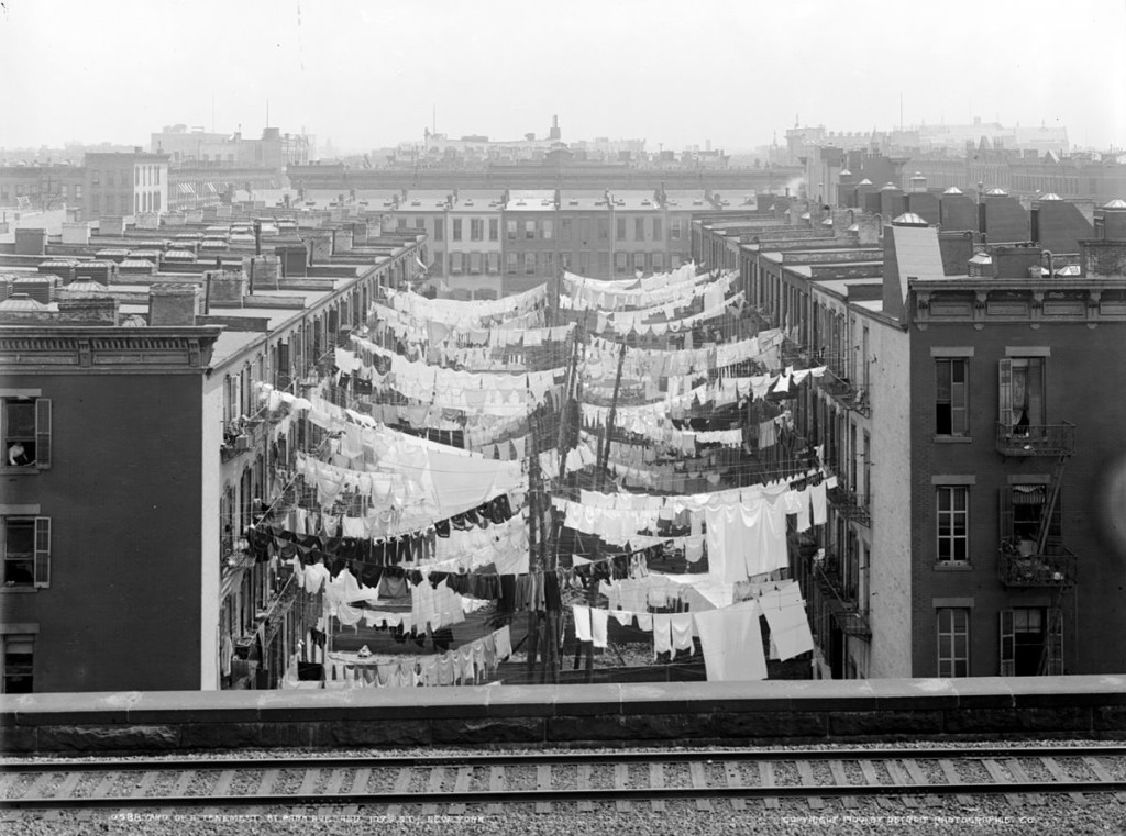 24 hour cities have a very high population density. This NYC tenement picture is from the 1800's 